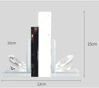 Bookends Decorative Bookend Crystal Diamond Book Ends Light Luxury Hold Books Bookends Villa Showcase Book Stoppers Desk Book Organizer