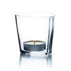WGVI Clear Glass Tea Light Votive Candle Holder, Width 4", Height 4", Clear Round Triangular Opening, Glass Vase, Floral Container, Small Planter Terrarium, 1 Piece - size: Clear Triangular 4"H