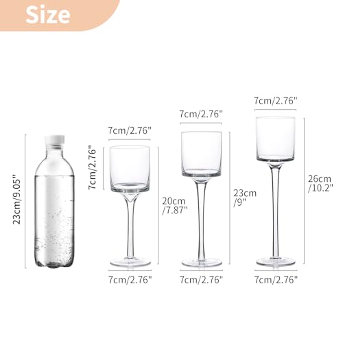 Nuptio 1 Set Tealight Candle Holder Tall Glass Candle Holder for Floating Candles, Glass Candle Holders for Pillar Candles, Tall Candle Holders for Table Centerpiece Home Party Wedding Table Decor - size: 7.87" & 9" & 10.2" H - 1 set