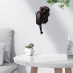 Climbing Man Wall Sculpture – Resin Decor Figure, Modern Art Accent, Black Home Ornament | Unique 3D Hanging Statue Piece, Artistic Abstract Wall Decoration Setup Living Room Bedroom Workplace Design - size: Trumpet Hands Climbing, style: Black