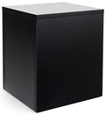 Displays2go Black Retail Display Pedestal with Collapsible Design – Black (WDCUBEBLK1) - color: Black, size: 16"H