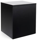 Displays2go Black Retail Display Pedestal with Collapsible Design – Black (WDCUBEBLK1) - color: Black, size: 16"H
