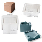 Square Box Mold with Irregular Edges, Creative Candle Vessels Jewelry Holder Resin Concrete Molds, Unique Storage Container Jar Dish Display Silicone Molds DIY Epoxy Resin Art Craft Kit