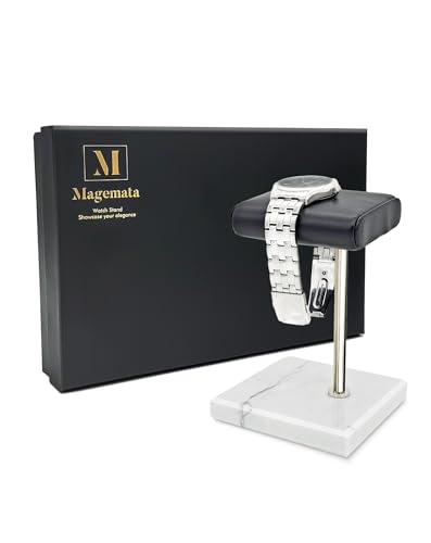 Watch Stand for Men Women Single, Watch Display Stand Holder, Single Watch Holder Watch Stand, Jewelry Stand, Black Marble Watch Stand Display for Watches, Bracelets, Watch Accessory - color: White