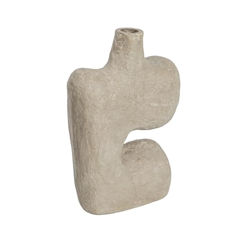 Bloomingville Grey Paper Mache Vase - color: Gray