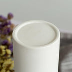 H&Zebrabro Modern Matte Ceramic Vase with Natural Clay Texture, Minimalist White Flower Vase for Home Decor, Table Centerpieces, Living Room and Bedroom Decoration (Small)