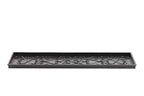 Anji Mountain AMB0BT4F-017 Black Rubber Boot/Shoe Tray with Coir, Fits 4 Pair (46.5" Wide), Cross Embossed Insert - color: Cross Embossed Insert, size: 46" x 14" x 1.5"