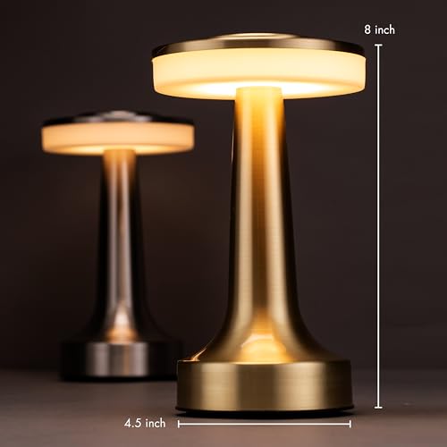 O’Bright Portable LED Table Lamp with Touch Sensor, 3-Levels Brightness, Rechargeable Battery Up to 48 Hours Usage, Night Light for Kids Nursery, Nightstand Lamp, Bedside Lamp (Piano White) - color: Piano White