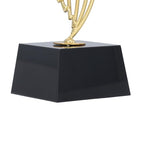 Spiral Mesh Sculpture Gold Abstract Art Decor Modern Luxury Home Decoration Desk Shelf Figurines 10.2 Inch for Living Room Bedroom Office (Black) - size: Black