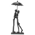 Modern Sculptures Home Decor Affectionate Couple Statue Kissing Under Umbrella Figurine Statues for Bedroom Décor Hand Sculptures for Living Room Romantic Figurines - style: Kissing Under Umbrella