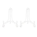 Artliving 4 Inch White Iron Small Plate Stand Holder, Picture Easel, Display Stand for Cookie, Photo,Placecard or at Weddings, Birthday Party(2 Pack) - size: 4 inch(2 pack)