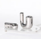Silver Candlestick Holders, Decorative Taper Candle Holder Set Decor for Table Centerpiece Fireplace, Modern Silver Candle Holders Set, Aesthetic Ceramic Candle Stick Holder