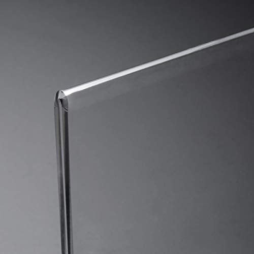 HIIMIEI Acrylic Sign Holder 8.5 x 11: Table Menu Display Stand, Clear Plastic 8.5x11 Double Sided Picture Frames for Desk Display(6 Pack)