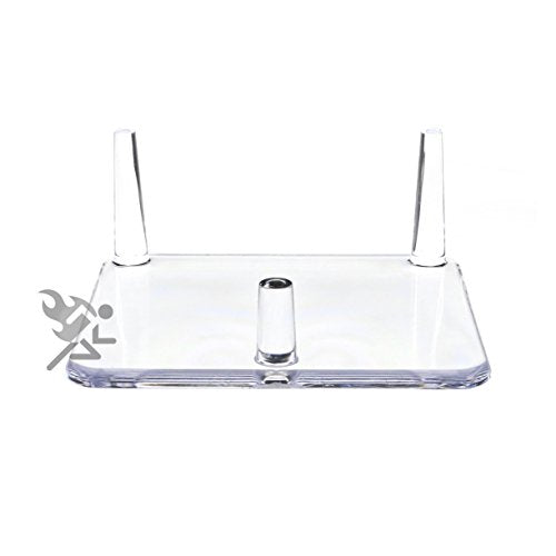 OnFireGuy 4.25" Three-Peg Acrylic Display Stand Easel | 4-1/4" W x 3-1/2" D x 1-3/4" H | Ideal for Displaying Mineral Rocks, Gemstones, Fossils, Geodes, Coral Pieces, Seashells, Rock Specimens, Crystals, Agates