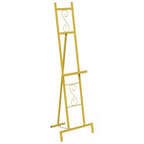 58''H Gold Easel Stand for Sign, Adjustable Welcome Wedding Sign Stand for Display with Chain Support, Heavy Duty Metal Poster Easel Holder for Party Painting, 17'' x 17'' x 58''H（1 Pack） - style: 1pack-Gold