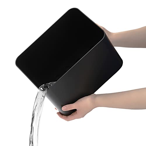 Elsjoy Black Umbrella Stand, Entryway Umbrella Organizer, Compact and Efficient with Removable Drip Tray, Holds 10 Umbrellas - color: Black