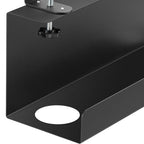 ZhiYo Steel 15.8in Cable Management Under Desk Tray, XL Clamp-On Under Table Cable Tray, No Drill Cord Hider Organizer for Desk, Wire Management Raceway, Black, W4.9in x H5.9in - size: 15.8in XL - Clamp-On