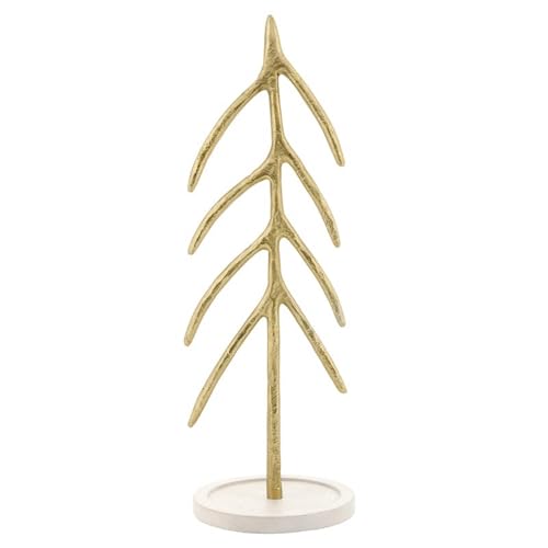 Santa Barbara Design Studio Christmas Shelf Décor - Modern Metal Tree Sculpture for Mantle or Tabletop, X-Large, Gold - color: Gold, size: X-Large