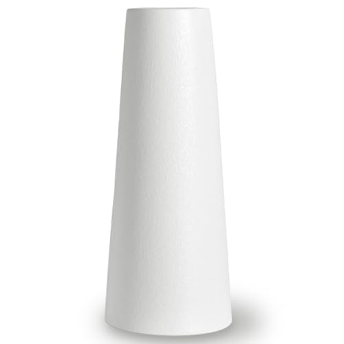 White Ceramic Vase, 8.5 Inch Flowers Vase for Pampas Grass, Rustic Table Vase for Centerpieces, Simple Modern Vase for Home Office Decor - Pure White - color: White, size: Medium: 8.5 inches