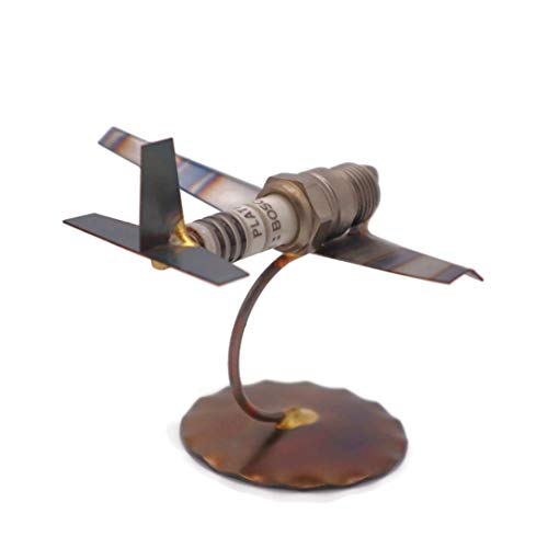 Jet Plane Collectible Handmade Metal Art Figurine, Desk Accessories, Trophy, Boss Gift, Home Office Décor, Airplane - style: Jet Plane
