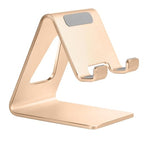 Aoviho Desk Cell Phone Stand Phone Holder, Aluminum Phone Cradle Dock for iPhone17 16 15 14 13 12 pro Mini 11 X Xs max 8 7 6 6s Plus SE Samsung All Smart Phones, Rose Gold - color: Rose Gold