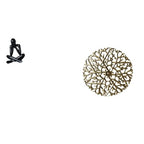 Baoblaze Abstract Modern Figure Sculpture Collectible Decorative Ornament for Living Room Bookshelf Home Decor with Metal Wall Art Rustic Scenic Wrought Iron S