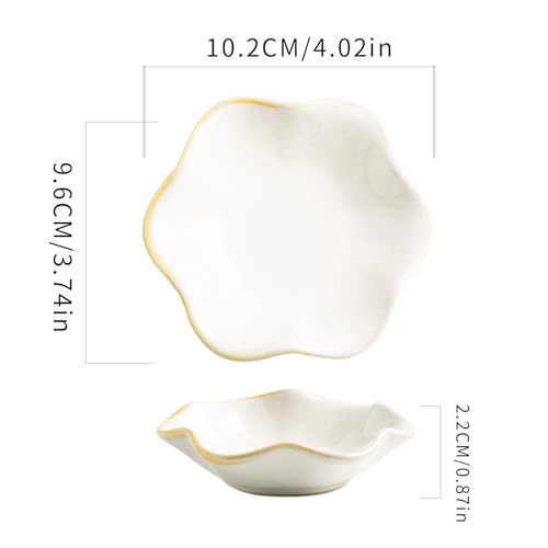 Ceramic Trinket Dish for Jewelry, Lotus Leaf Shape Small Ring Dish Tray, Jewelry Dish Organizer for Necklace Earrings, Home Decor Gift for Mom Best Friend Sister (white) - color: white