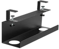 ZhiYo Steel 15.8in Cable Management Under Desk Tray, XL Clamp-On Under Table Cable Tray, No Drill Cord Hider Organizer for Desk, Wire Management Raceway, Black, W4.9in x H5.9in - size: 15.8in XL - Clamp-On