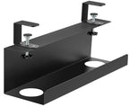 ZhiYo Steel 15.8in Cable Management Under Desk Tray, XL Clamp-On Under Table Cable Tray, No Drill Cord Hider Organizer for Desk, Wire Management Raceway, Black, W4.9in x H5.9in - size: 15.8in XL - Clamp-On