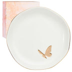 InnoBeta Butterfly Gifts for Women, Ceramic Jewelry Tray, Decorative Trinket Dish for Rings Earrings Necklaces Bracelet, 4.75"