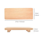 Pine Wood Riser for Home Decor, Small Plant Stands, Decorative Risers, Pedestal Stand, Rustic Wooden Trays for Kitchen Counter (10.6x3.9x1.9 inches Small)