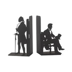 George Washington and Abraham Lincoln Bookends, American Icons Themed Book Stand, Decorative Greatest President Bookend, Presidential Silhouette Book Ends, Historical American Leaders Metal Bookend