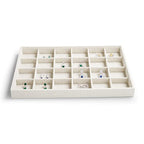 Oirlv Stackable 12 Girds Jewelry Trays Jewelry Storage Tray Showcase Display Organizer(13.8" X 1.4"X 9.4") - size: 12 Grids