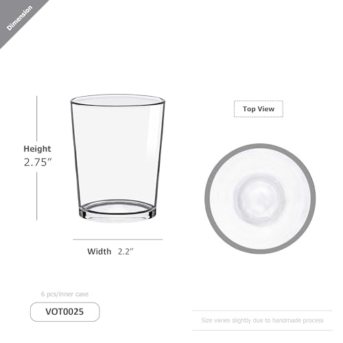 WGV Tea Light Votive Candle Holder 2.2x2.75, Clear Tiny Utility Cylinder Glass Vase, Small Planter Terrarium for Home Accent Decor, 1 Pc - color: Clear-cylinder-2.75"