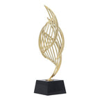 Spiral Mesh Sculpture Gold Abstract Art Decor Modern Luxury Home Decoration Desk Shelf Figurines 10.2 Inch for Living Room Bedroom Office (Black) - size: Black