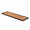 Anji Mountain AMB0BT4F-018 Black Rubber Boot/Shoe Tray with Coir, Fits 4 Pair (46.5" Wide), Rectangle Embossed Insert - color: Rectangle Embossed Insert, size: 46" x 14" x 1.5"