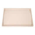 Oirlv Stackable 17 Hooks Sackcloth Jewelry Tray Necklace/Pendant/Long chain Display Showcase Organizer(Pack of 1,Beige) - size: 20 Hooks
