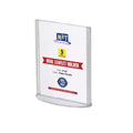 M&T Displays Double Sided Oval Clear Acrylic Leaflet Holder 4x6 inch Pocket Desktop Table Stand Desk Organizer Menu Advertising Flyer for Restaurant Hotel Office (5 Pack) - size: 4x6