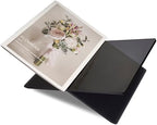 Honygebia Black Acrylic Book Stands - Cross Frame Acrylic Book Holder, Open Bookstand for Display and Reading, Suitable for Art, Bible, Cookbook, Easel, Magazine, Textbooks 12.5" x 9.5" x 5.5" - color: Black