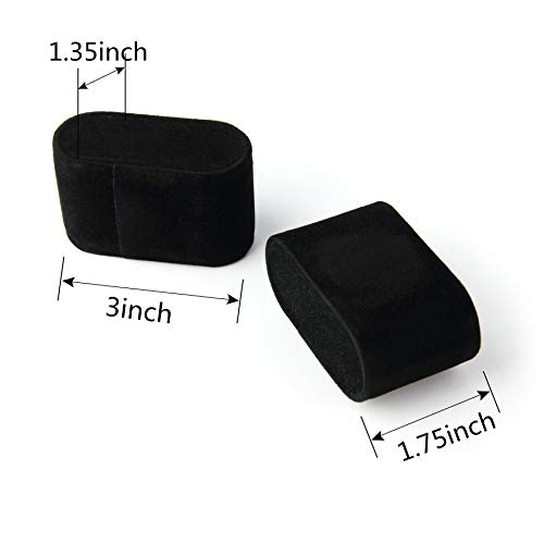 10 Pack Velvet Bracelet,Watch Pillow Jewelry Exhibition (black)