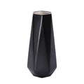 D'vine Dev 11 Inch Matte Black Ceramic Vase, Geometric Handmade Craft Flower Vase with Design Box Packaged, VS-GM-MB-11 - color: Matte Black, size: 11 Inch