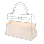 DGAZ Purse Bag Organizer Insert, Silk, Luxury Handbag Tote in Bag Shapers, Fits Kelly mini I/mini II /20/25/28/32/35/40 Bags (Craie, KL25) - color: Craie, size: KL25