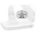 R-kay 6 Pack Clear Plastic Serving Trays For Party, 12.75 x 8.25 In - Heavy Duty Plastic Trays For Food - Rectangular Platters - color: Clear