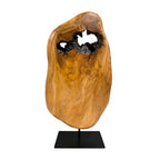 WELLAND Irregular Cedar Wood Sculpture 8.75" W x 1.75" D x 17.75" H Natural Edge Tabletop Statues, Handmade Ornaments, Décor for Living Room, Home Office, Bedroom, - size: Large