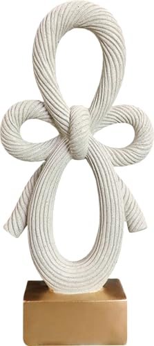 12" Modern Abstract Bowknot Decorative Sculpture, Knot Sculptures,Home Decor,Coffee Table Statues,Shelf Top Decor Aesthetics,Dining Living Room Desk Decor - color: 12.2"grey