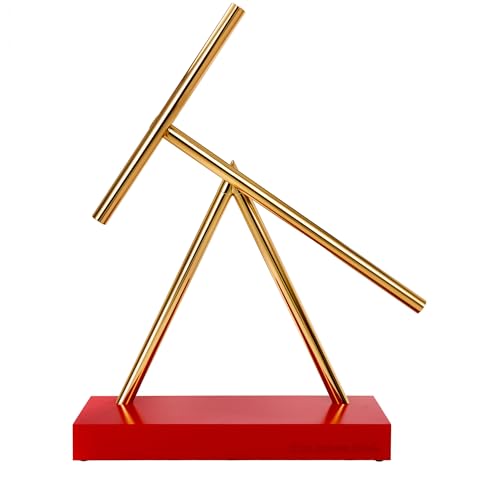 Kinetic Energy Sculpture - Desktop Toy Version (Gold/Red)