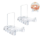 2 Pack Acrylic Easel Display，Plate Stand for Display，Adjustable Clear Display Holder for 4" to 8" Platter, Book, Card, Frame, Picture, Artwork, Plaque ( Small-2pcs 4"-8") - size: Small - 2pack (4"-8")