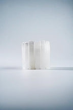 Natural Selenite Candle Holder for Tea Lights Irregularly Arranged Selenite Wand Candlesticks - Elegant Home Decor (Round Candle Holder)