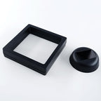 10Pcs Coin Holder Challenge Coin Display Stand, Black 3D Floating Display Case for AA Coin Medallions Jewelry Rock Gem Arrowhead Collecting and Display (3.5×3.5×0.8 inches) - size: 3.5×3.5×0.8 inches