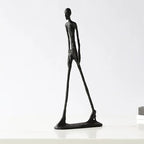 Giacometti Walking Man Sculpture – 10.6" Luxury Handcrafted Metal Modern Art Statue – Exclusive Designer Home Decor Accent – Premium Office Decoration & Collector’s Gift Piece